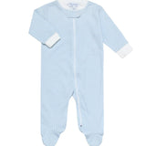 Nellapima Gingham Zipper Footie - Blue