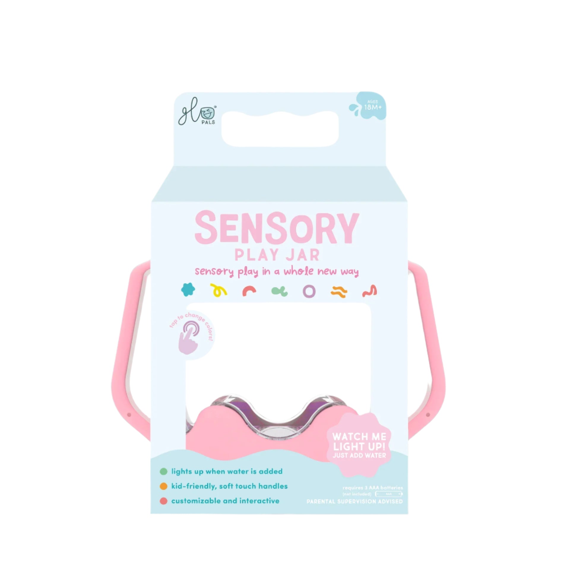 Glo Pals Bubblegum Sensory Play Jar