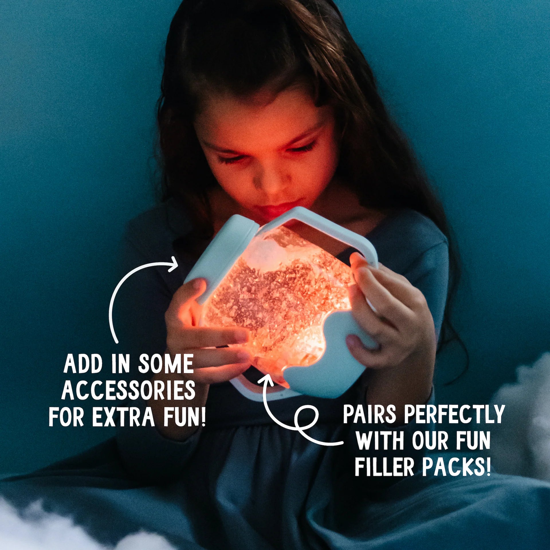 Glo Pals Frosty Blue Sensory Play Jar