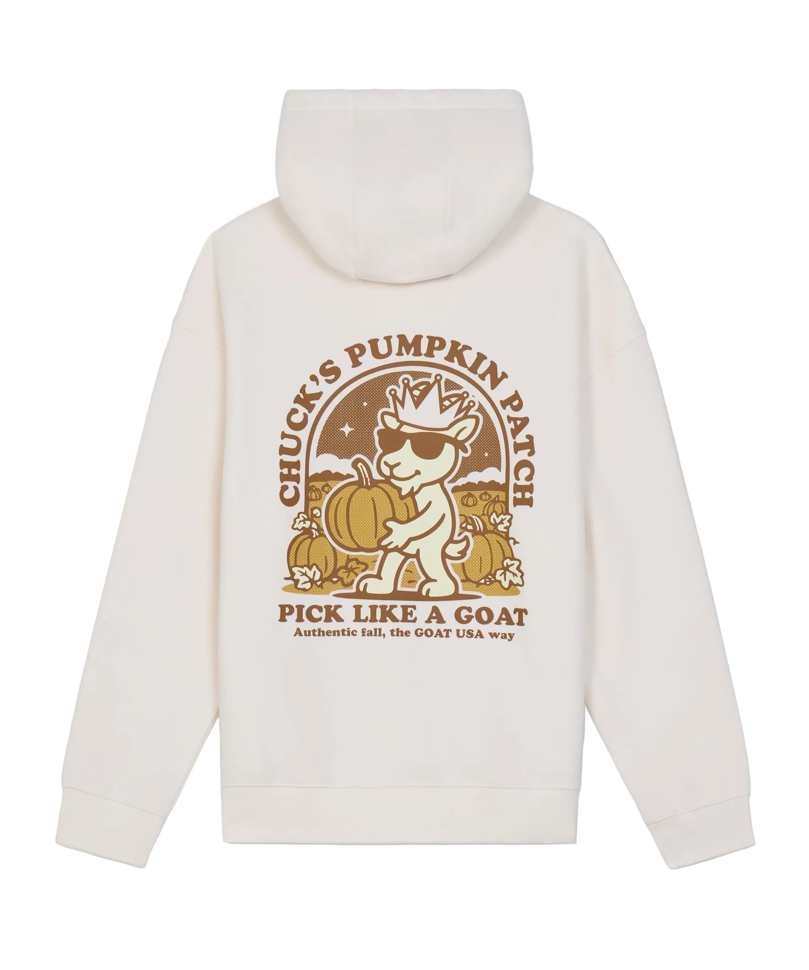 GOAT USA Pumpkin Patch Hooded Sweatshirt- Bone