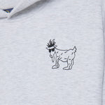 GOAT USA Outline Athletic Hooded Sweatshirt- Pale Gray Heather