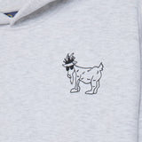 GOAT USA Outline Athletic Hooded Sweatshirt- Pale Gray Heather