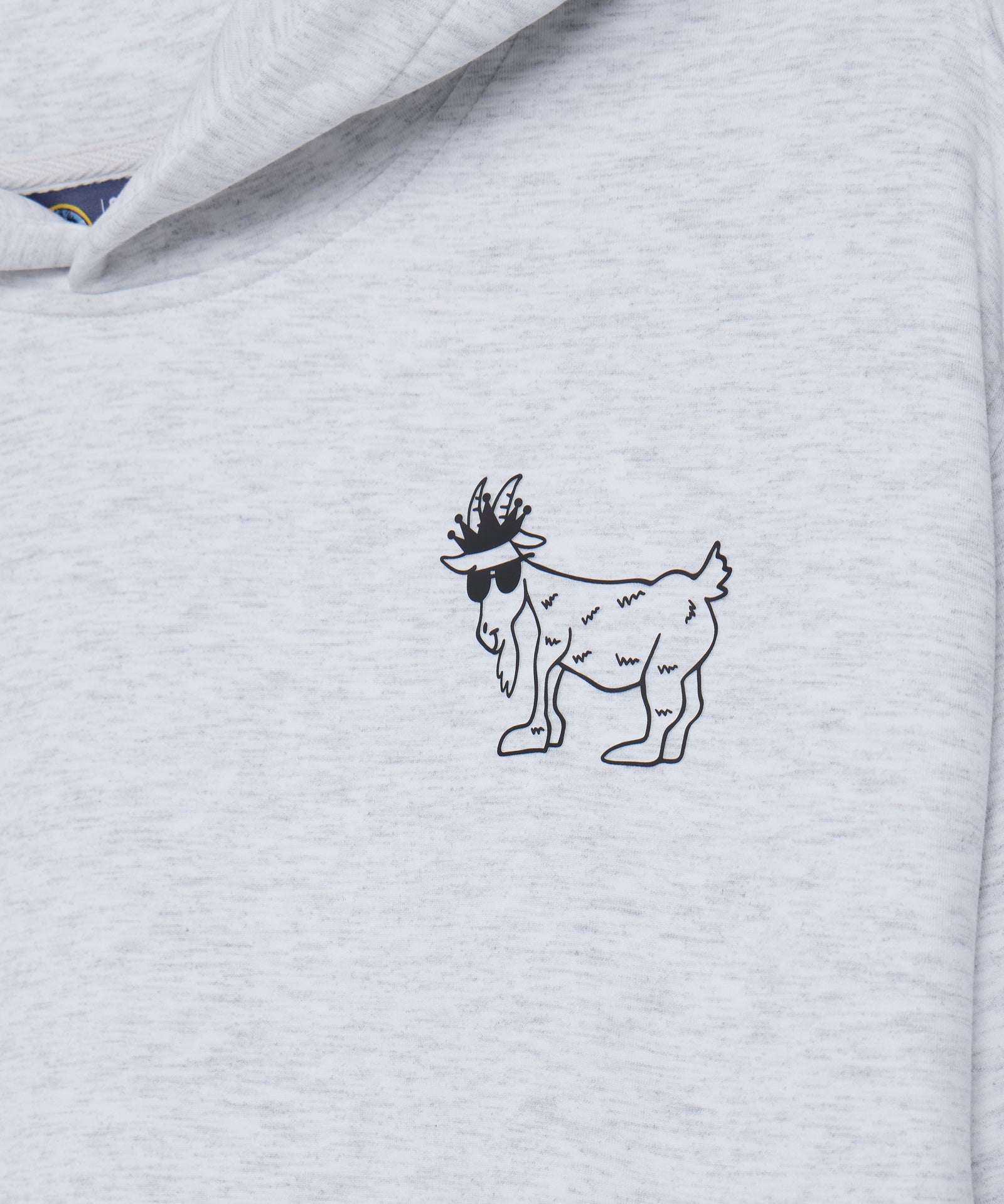 GOAT USA Outline Athletic Hooded Sweatshirt- Pale Gray Heather