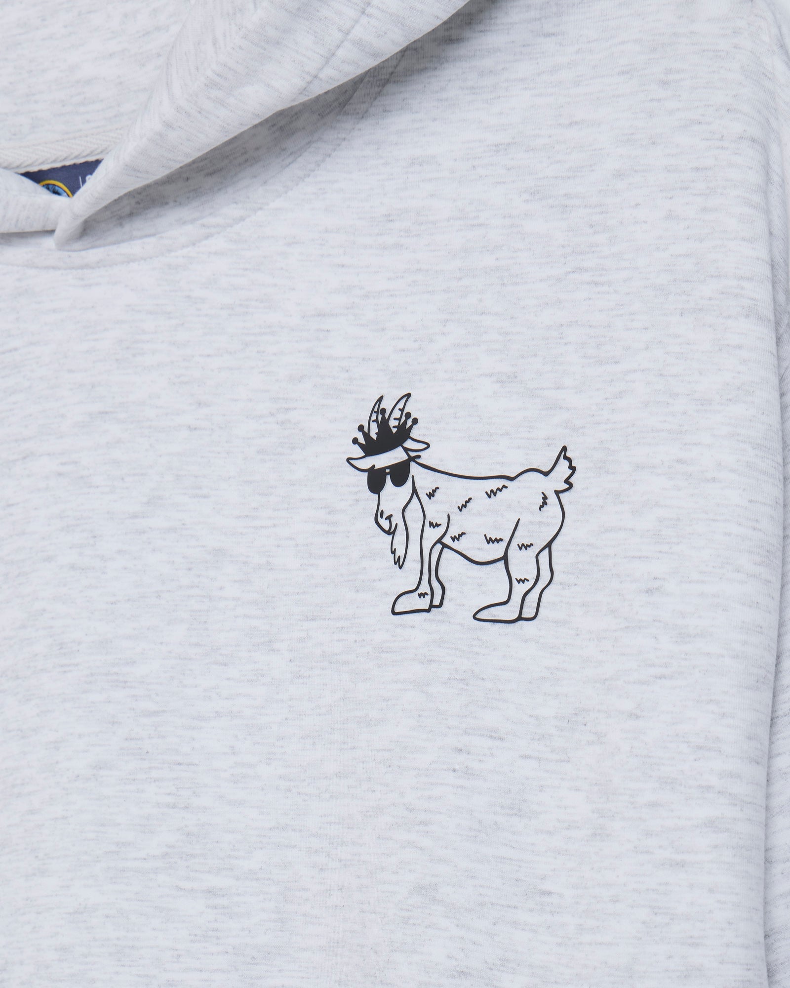 GOAT USA Outline Athletic Hooded Sweatshirt- Pale Gray Heather