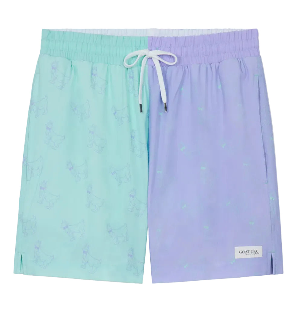 Mint and Periwinkle AOP Bathing Suit