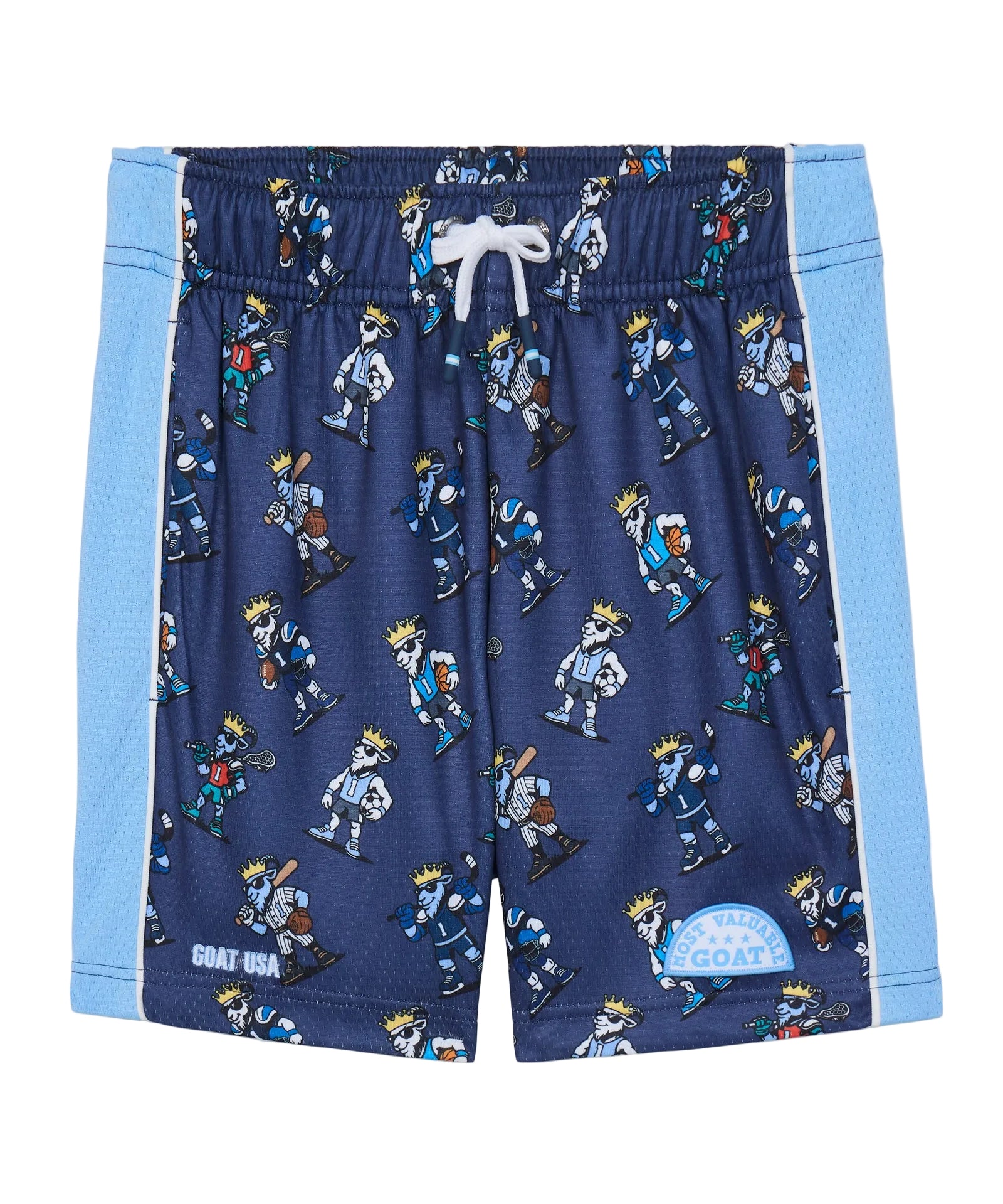 Sports Most Valuable Goat AOP Mesh Shorts- Navy