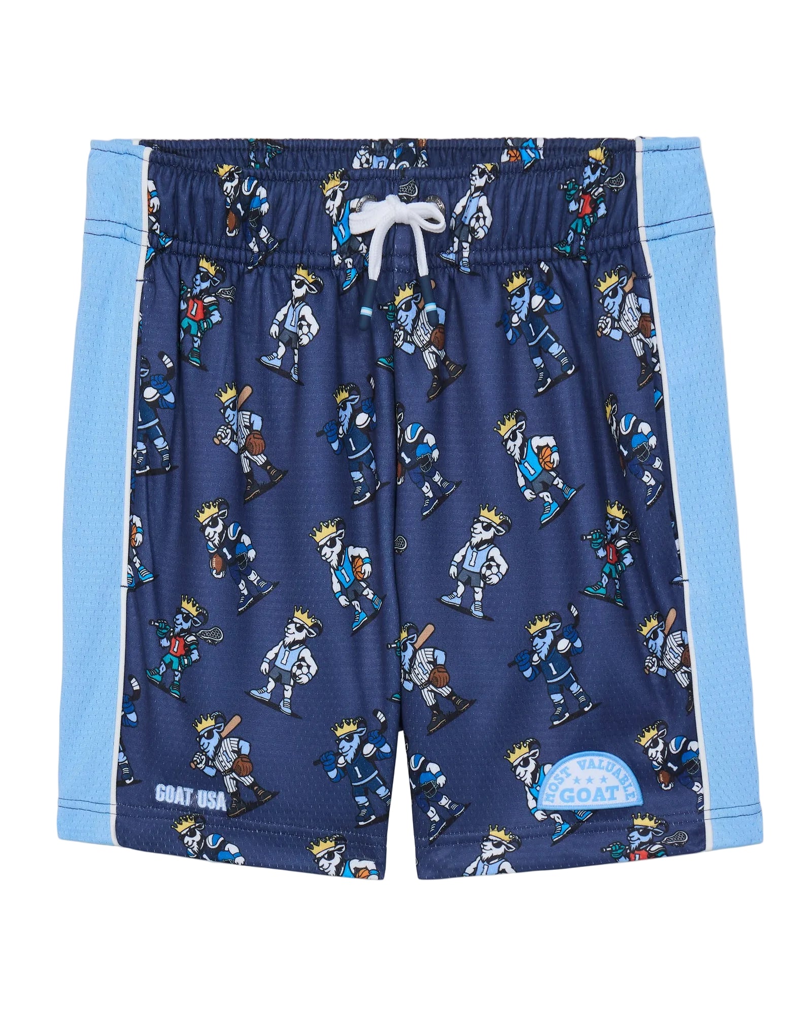 Sports Most Valuable Goat AOP Mesh Shorts- Navy