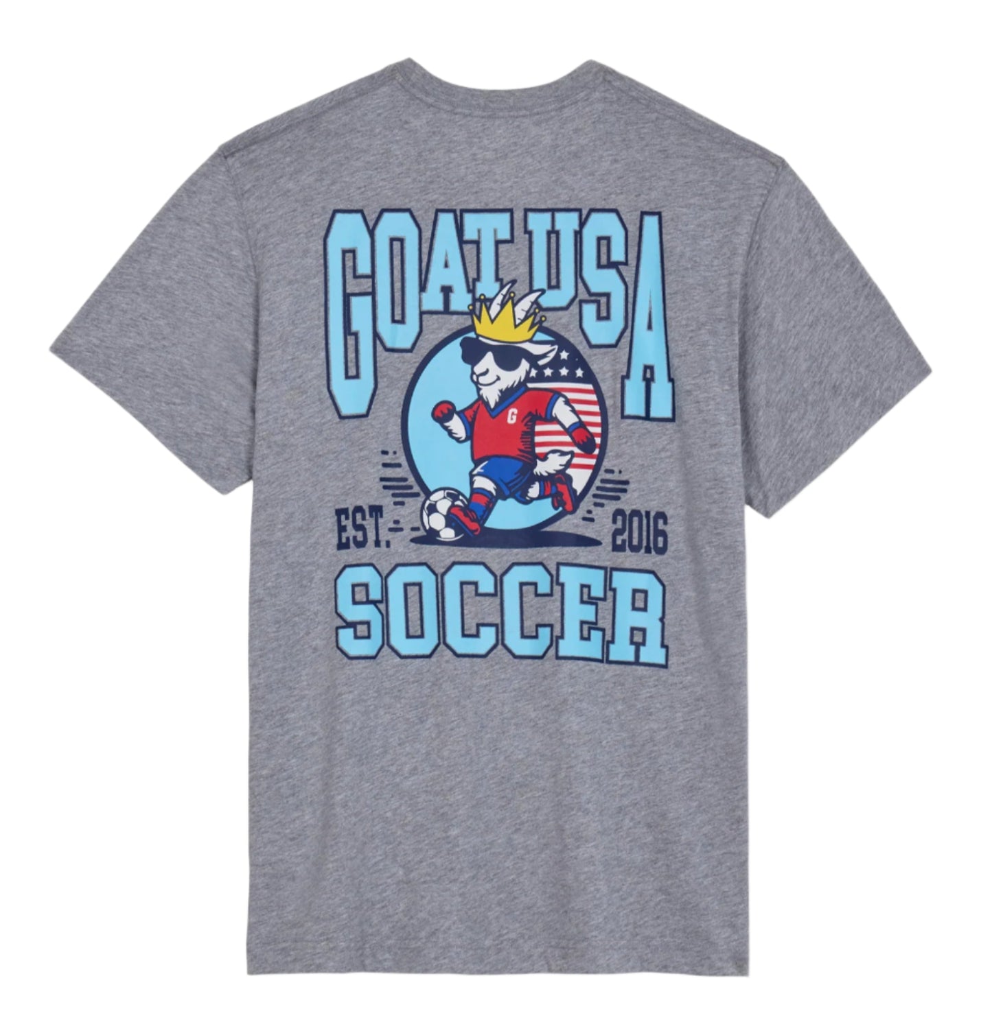 GOAT USA Soccer Action T-Shirt- Gray