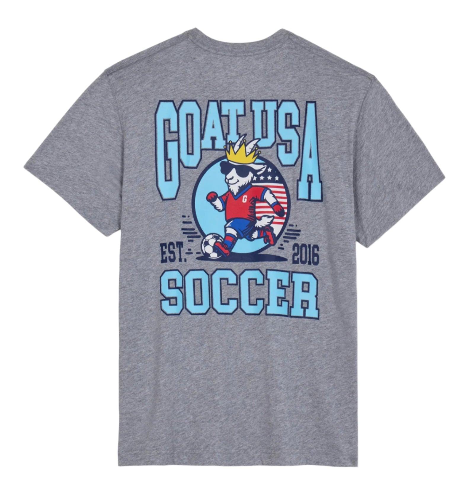 GOAT USA Soccer Action T-Shirt- Gray