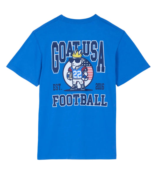 GOAT USA Football Action T-Shirt- Royal