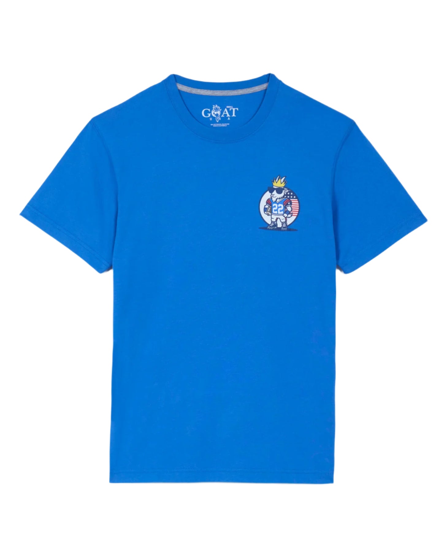 GOAT USA Football Action T-Shirt- Royal