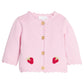 Little English Crochet Cardigan- Strawberry