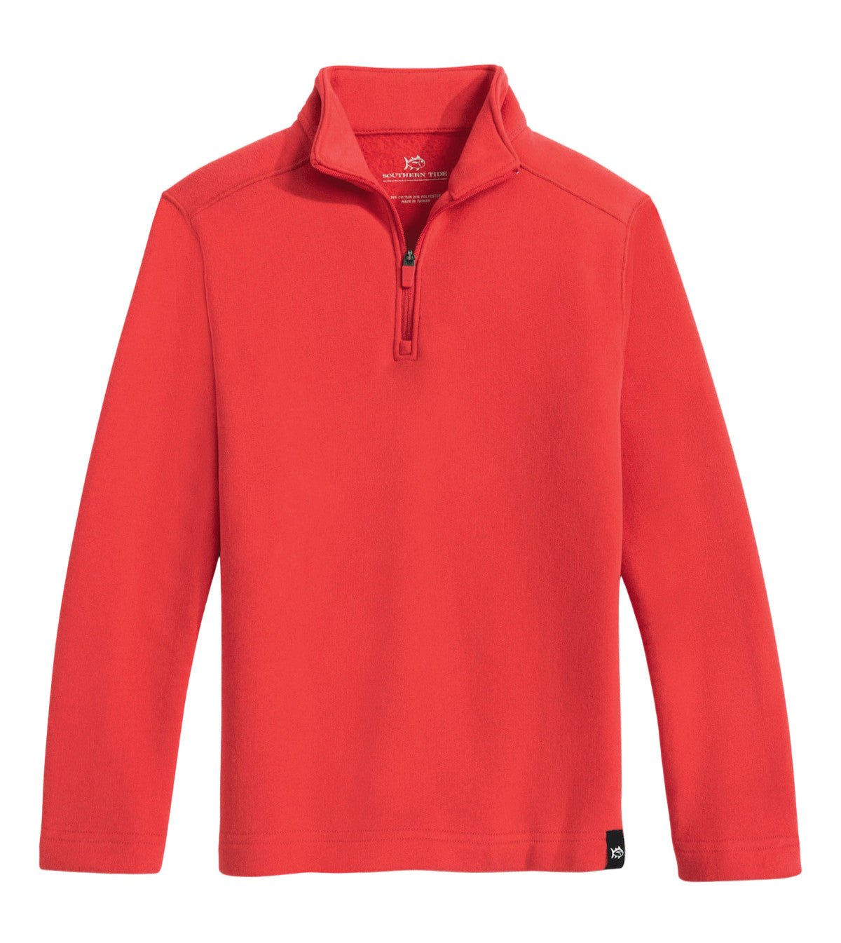 Southern Tide Millview Fleece Quarter Zip - Crab Red