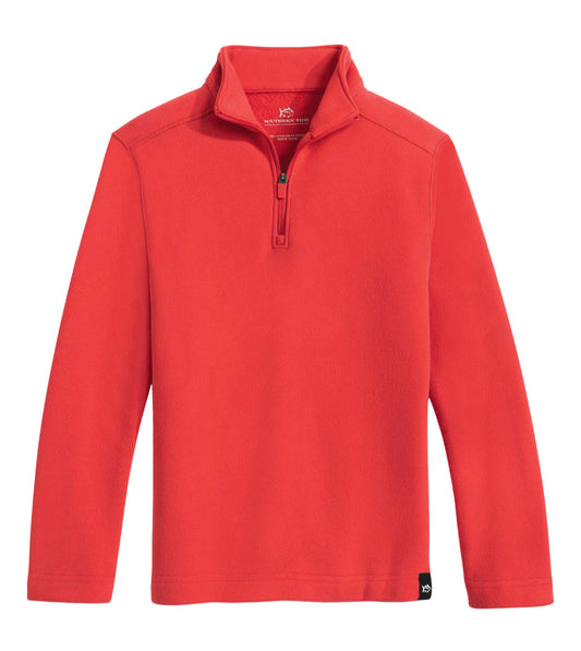 Southern Tide Millview Fleece Quarter Zip - Crab Red
