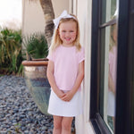 Lila and Hayes Sloane Girls' Short Sleeve Performance Top- Cotton Candy Pink