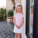Lila and Hayes Sloane Girls' Short Sleeve Performance Top- Cotton Candy Pink