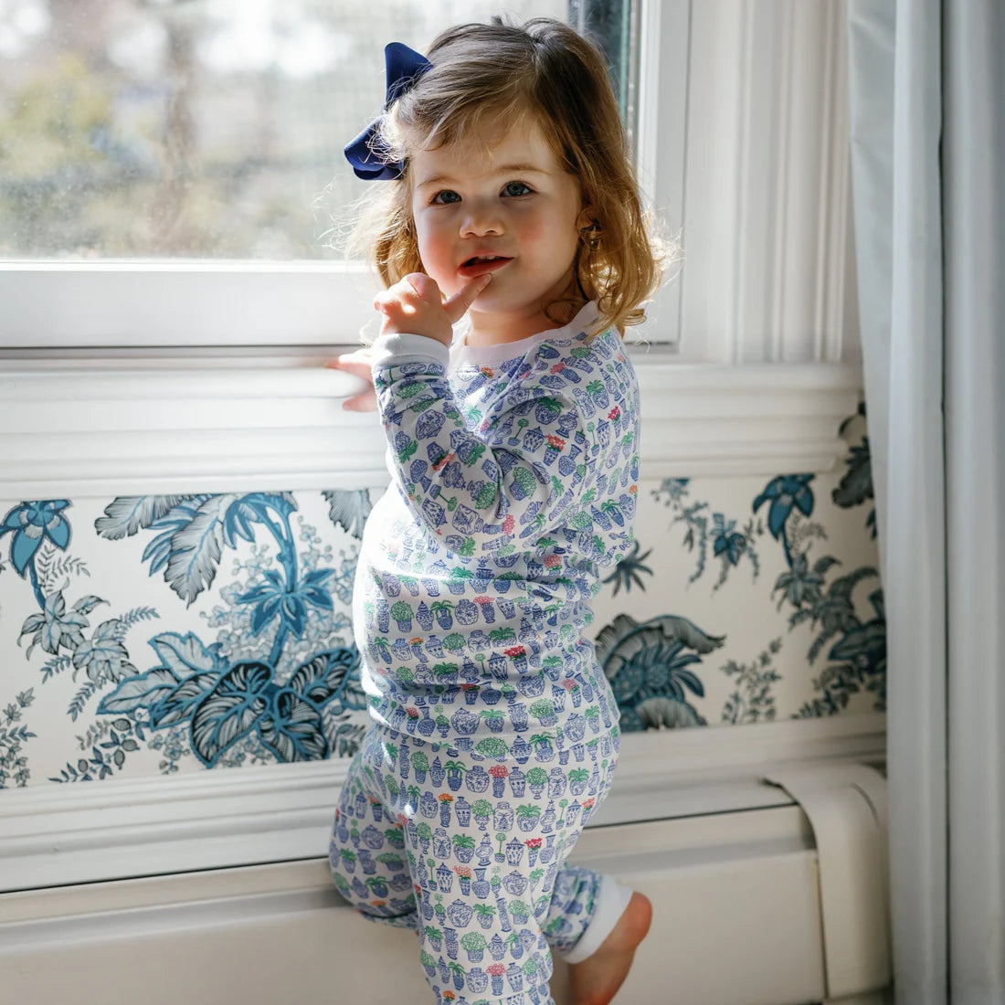 Joy Street Ginger Jars Two Piece Long Pajamas