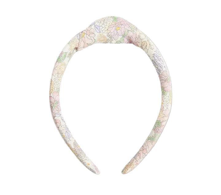 La Coqueta Pink Floral Top Knot Headband