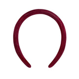 La Coqueta Burgundy Velvet Wide Headband 