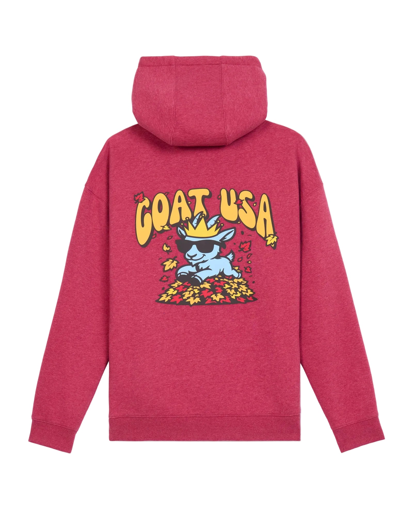 GOAT USA Leaves Hooded Sweatshirt- Cardinal Heather