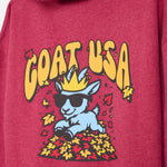 GOAT USA Leaves Hooded Sweatshirt- Cardinal Heather