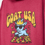 GOAT USA Leaves Hooded Sweatshirt- Cardinal Heather
