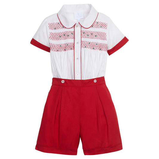 Little English Graham Short Set- Red