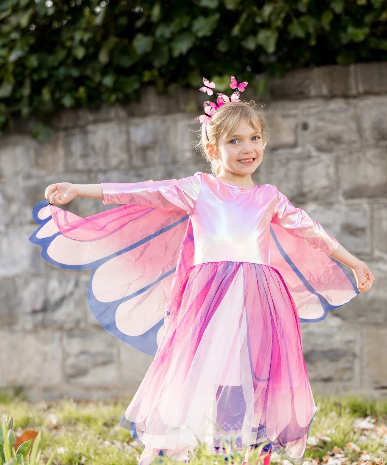 Great Pretenders Pink Butterfly Twirl Dress With Wings