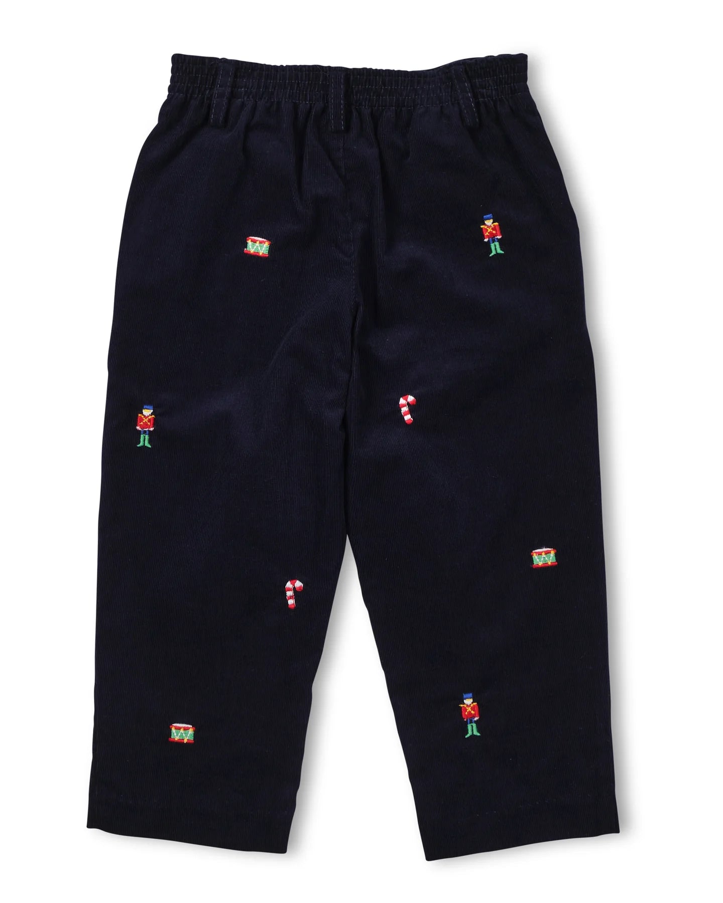 Florence Eiseman Corduroy Fake Fly Pants With Allover Embroidery