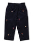 Florence Eiseman Corduroy Fake Fly Pants With Allover Embroidery