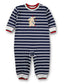 Florence Eiseman Stripe Knit Longall With Holiday Lights Dog