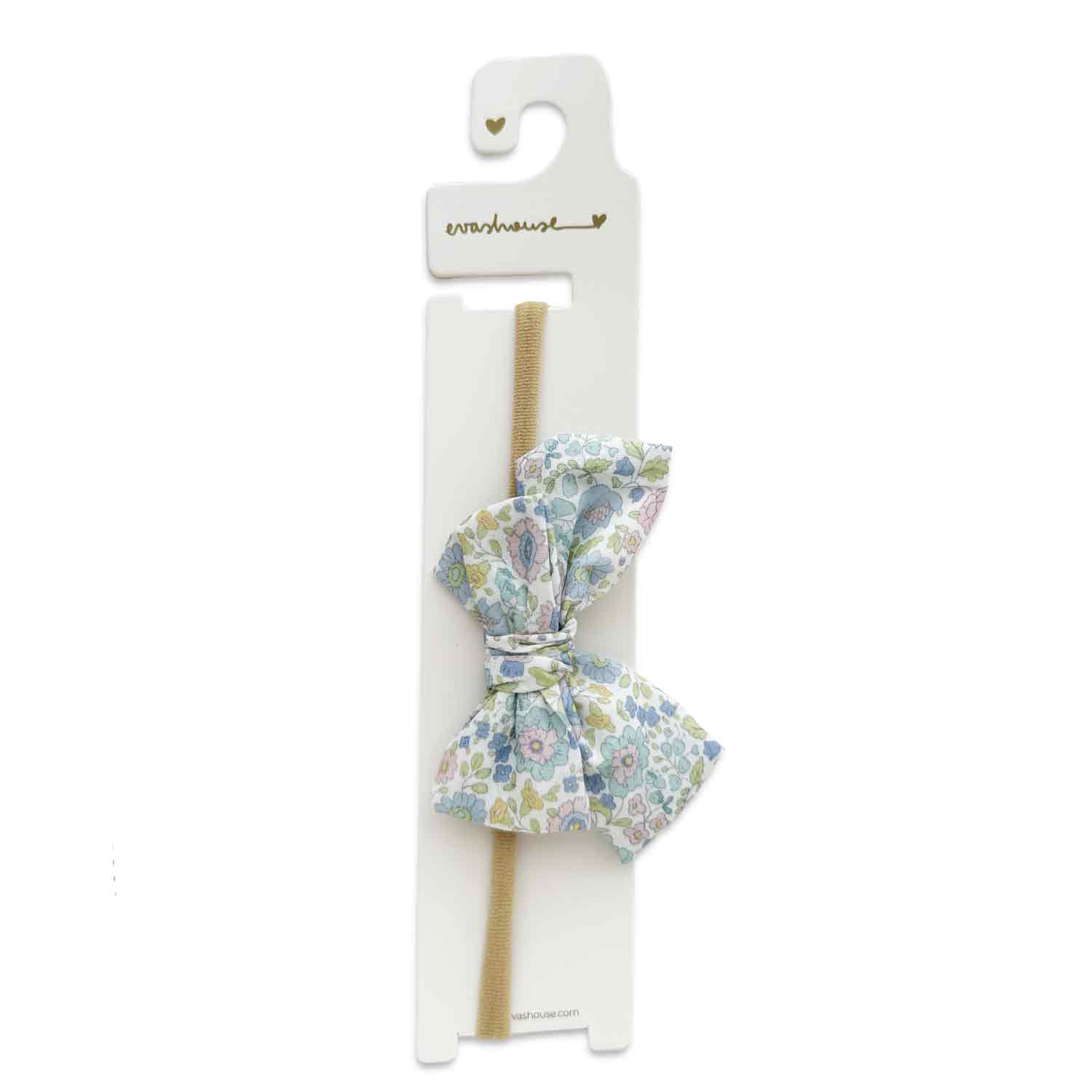 Eva's House Spring Flowers Baby Headband- Baby Blue