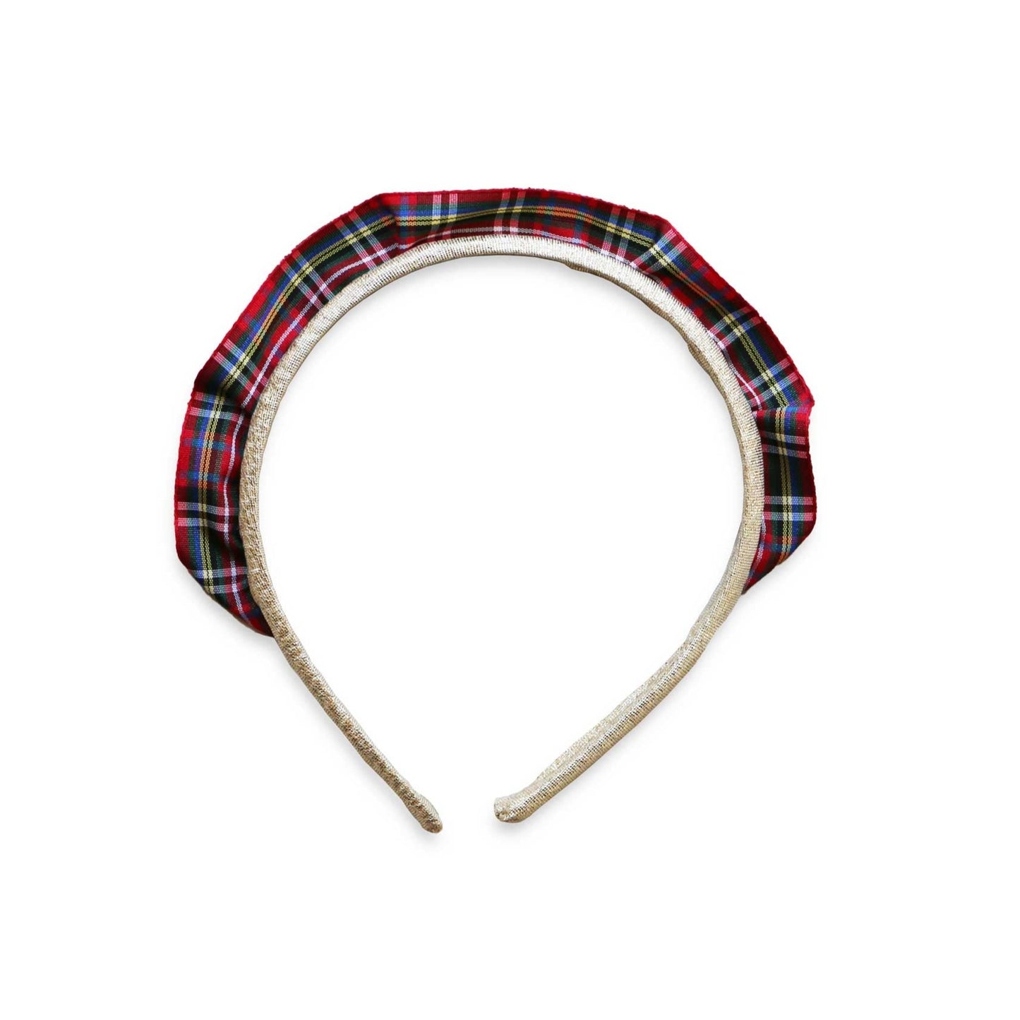 Eva's House Tartan Winter Crown Headband- Red