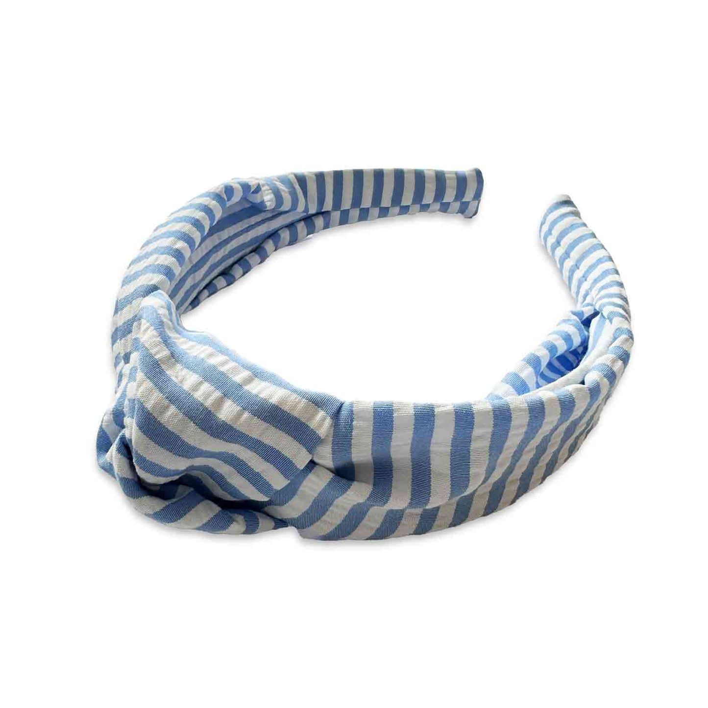 Eva's House Palm Spring Stripes Knot Headband- Baby Blue