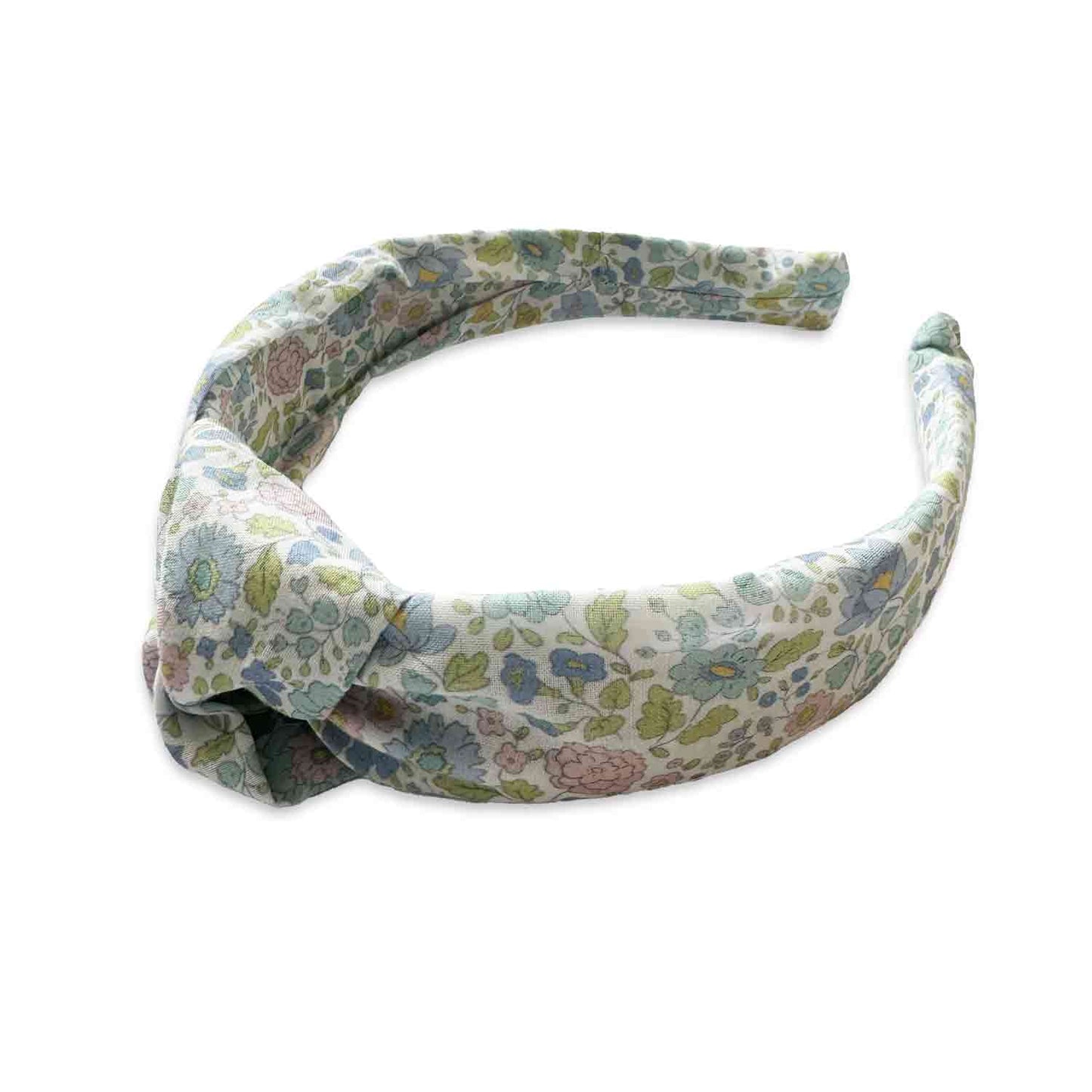 Eva's House Spring Flowers Knot Headband- Baby Blue