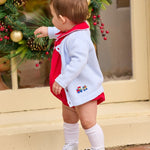 Little English Davant Bubble- Red Corduroy