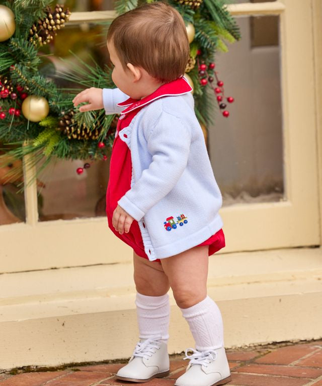 Little English Davant Bubble- Red Corduroy