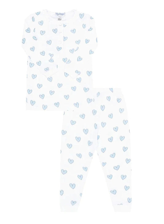 Nellapima Blue Heart Print Pajamas