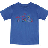 Remember Nguyen Dog With Firetruck Hand Stitched T-Shirt