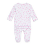 Magnolia Baby Darling Cowboy Boots Printed Ruffle Footie- Pink