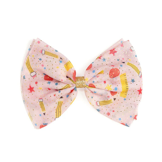 Sweet Wink School Days Tulle Bow Clip