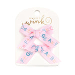 Sweet Wink Alphabet Bows Clip Set