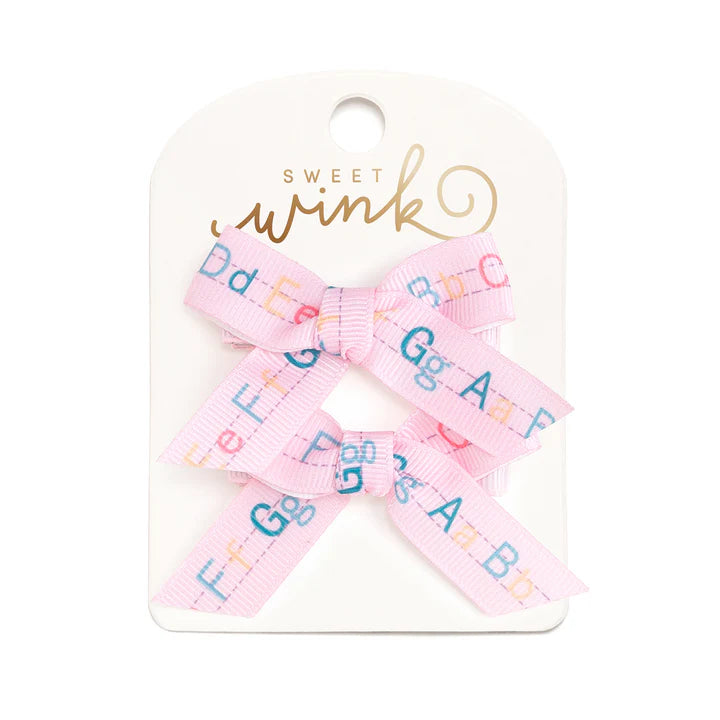 Sweet Wink Alphabet Bows Clip Set