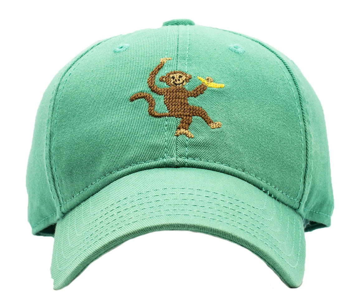 Harding Lane Needlepoint Monkey Hat- Mint