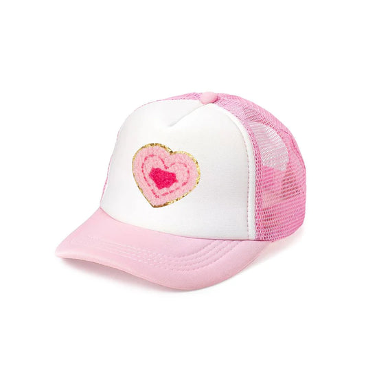 Sweet Wink Multi Heart Patch Valentine's Day Trucker Hat