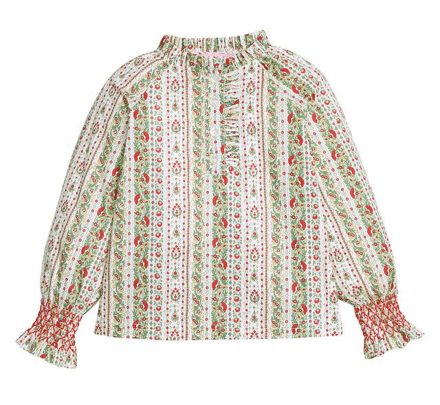 Bisby Shannon Top- St Moritz Floral Stripe