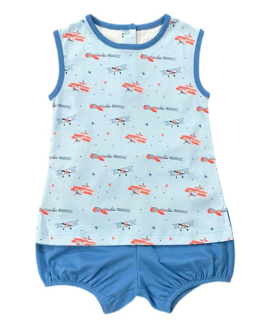James and Lottie Airplane Knit Rory Diaper Set