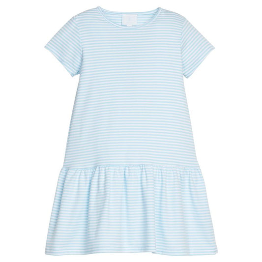 Little English Kari T Shirt Dress- Sky Stripe