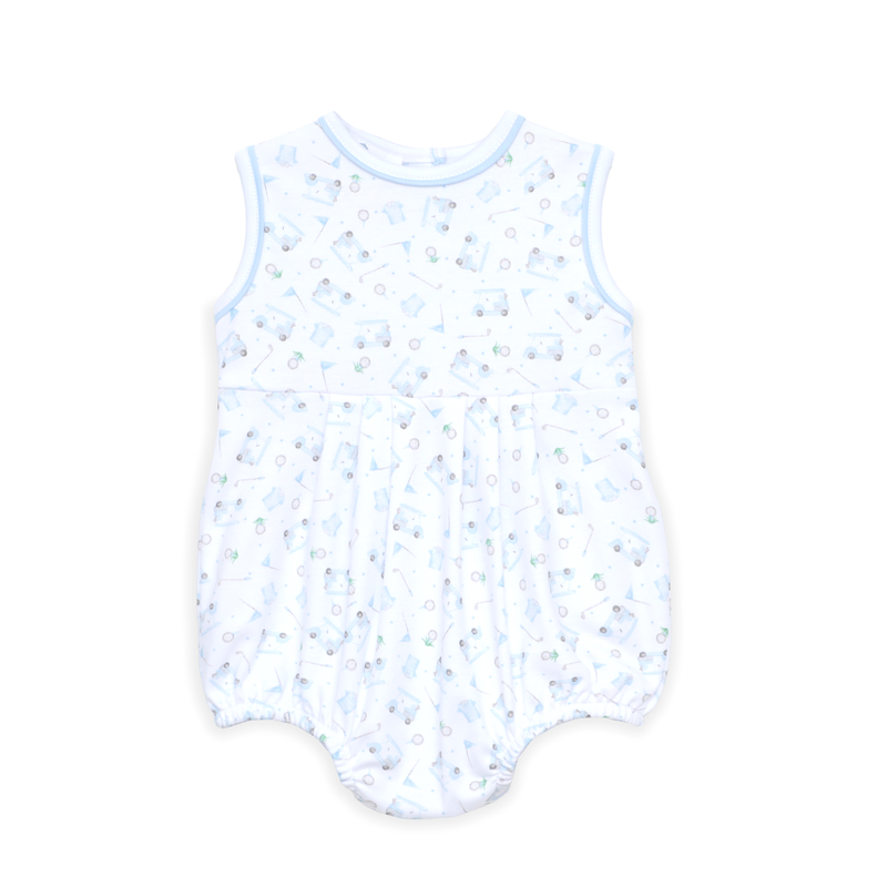 Magnolia Baby Little Golfer Printed Bubble- Light Blue