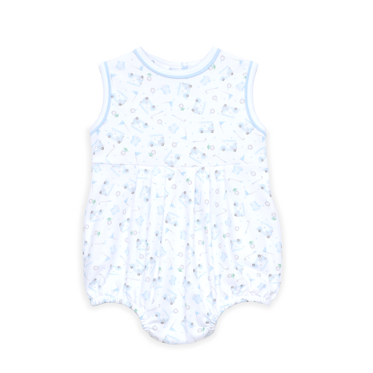 Magnolia Baby Little Golfer Printed Bubble- Light Blue